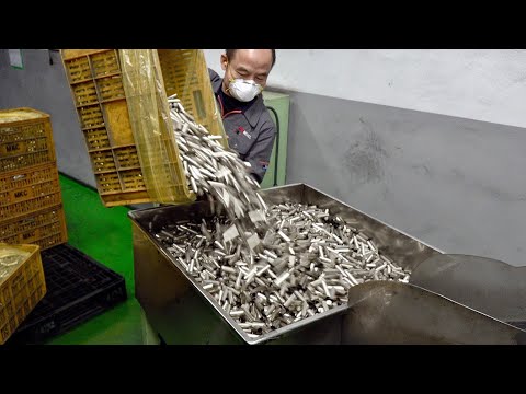 AA Battery Mass Production Process. Korea Largest Dry Cell Batteries Plant