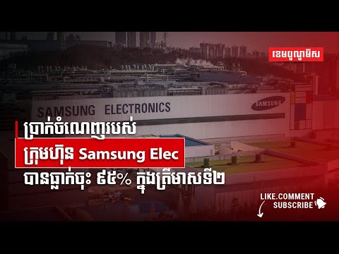 ប្រាក់ចំណេញរបស់ក្រុមហ៊ុន Samsung Elec បានធ្លាក់ចុះ ៩៥% ក្នុងត្រីមាសទី២