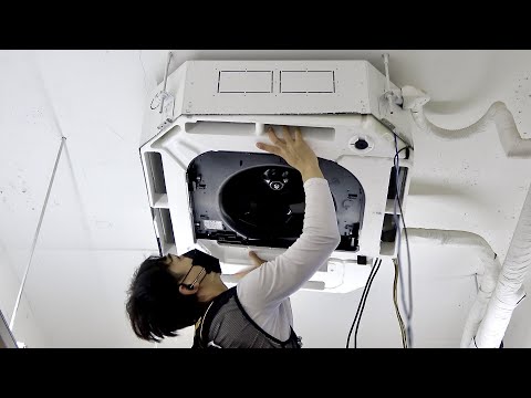 Korea's Amazing Ceiling Air Conditioner Decomposition and Cleaning Process