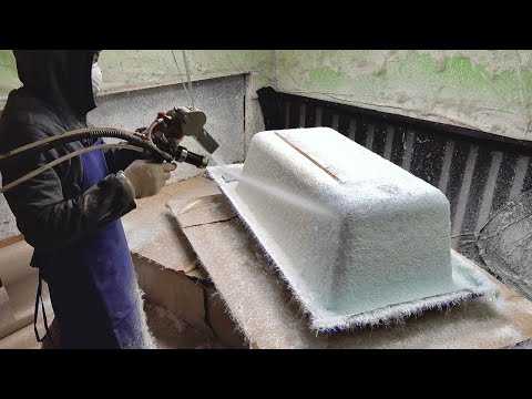 Acrylic Bathtub Manufacturing Process. Fantastic Bathtubs Mass Production Factory in Korea